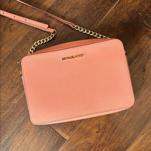 Michael Kors Coral Crossbody Bag with Gold Chain